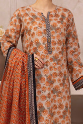 NUSL3206 Printed Lawn Suit - Unstitched 3Pc